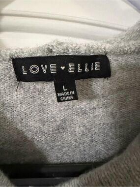 LOVE ELLIE Heather Gray Cozy Sweater